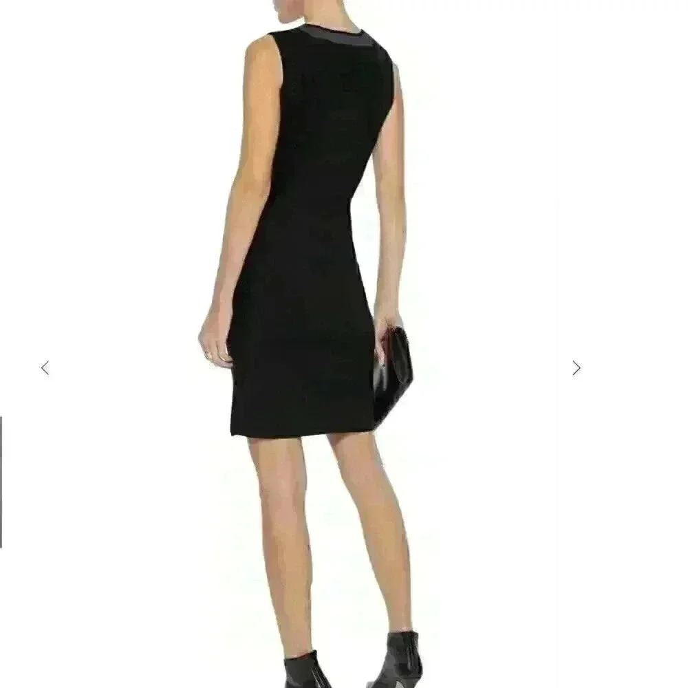 NWOT Women's Black Stretch-knit Mini Dress - Picture 3 of 8